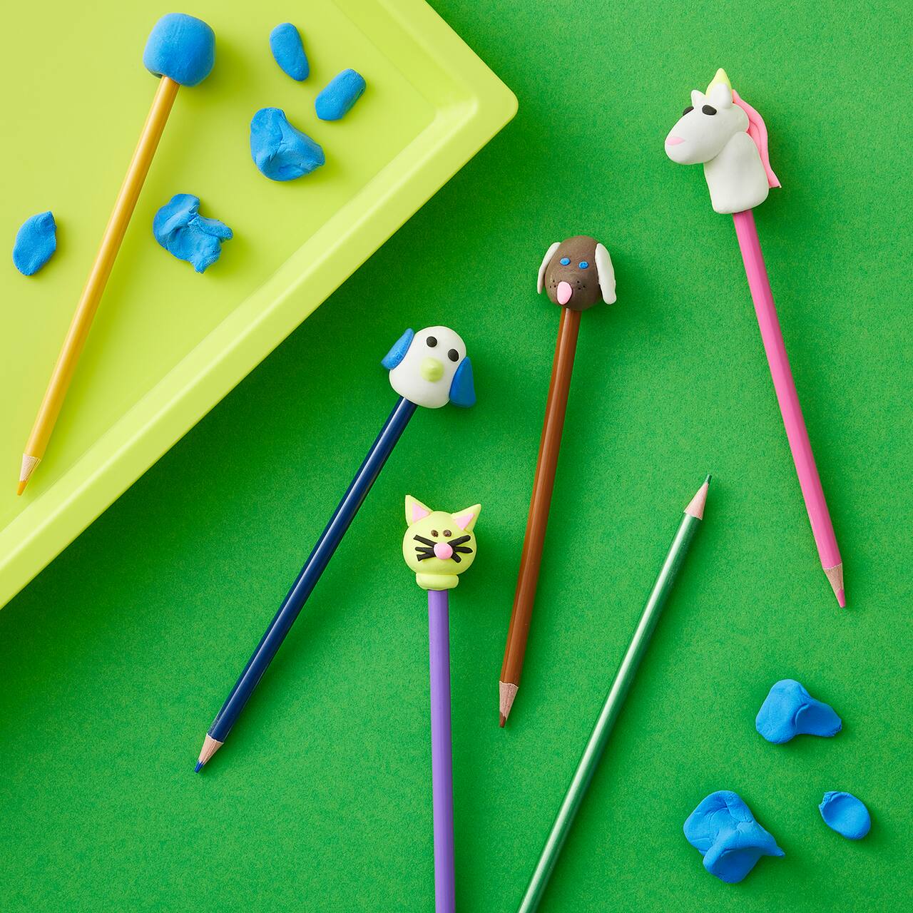 Animal Friend Clay Pencil Toppers